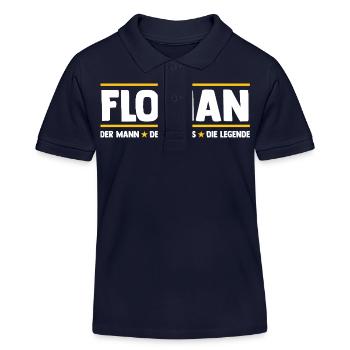 Florian - Kinder Organic Poloshirt Mini Sprinter von Stanley/Stella - Navy - Vorne