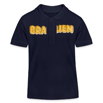 Brasilien als Urlaub - Kinder Organic Poloshirt Mini Sprinter von Stanley/Stella - Navy - Vorne