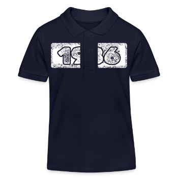 Zahl 1986 - Kinder Organic Poloshirt Mini Sprinter von Stanley/Stella - Navy - Vorne