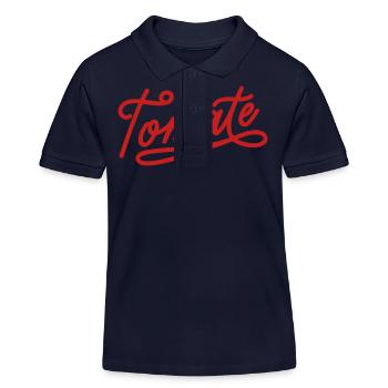 Tomate - Polo enfant bio Stanley/Stella - bleu marine - Devant