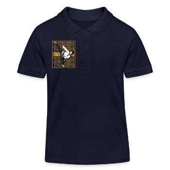 Taekwondo - Polo enfant bio Stanley/Stella - bleu marine - Devant