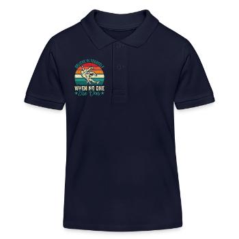 Believe in yourself when no one else does - Kids Organic Polo Shirt by Stanley/Stella - navy - Front