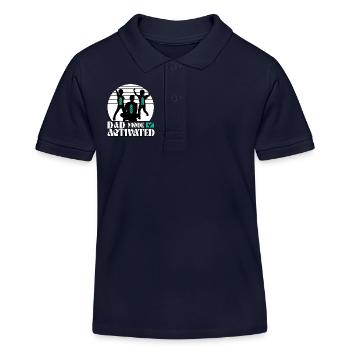Dad Mode Activated - Kids Organic Polo Shirt by Stanley/Stella - navy - Front