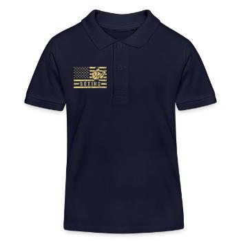 Boxing USA - Kids Organic Polo Shirt by Stanley/Stella - navy - Front