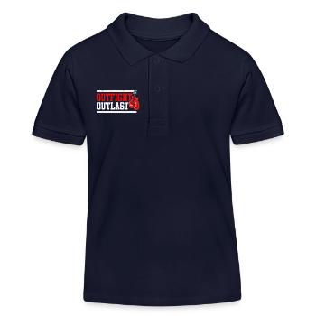 Outfight Outlast Boxing - Kinder Organic Poloshirt Mini Sprinter von Stanley/Stella - Navy - Vorne