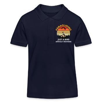 Gleitschirmpilot Gleitschirm Extremsport Lustig - Kinder Organic Poloshirt Mini Sprinter von Stanley/Stella - Navy - Vorne