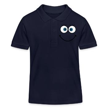 face à - Polo enfant bio Stanley/Stella - bleu marine - Devant