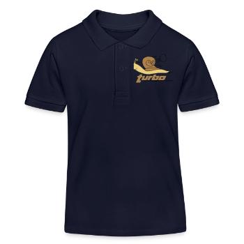 Turbo Schnecke - Kinder Organic Poloshirt Mini Sprinter von Stanley/Stella - Navy - Vorne