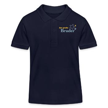 Der große Bruder - Kinder Organic Poloshirt Mini Sprinter von Stanley/Stella - Navy - Vorne