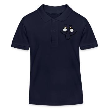 Visage Grand Nez Sourire Grin Comic Cartoon - Polo enfant bio Stanley/Stella - bleu marine - Devant