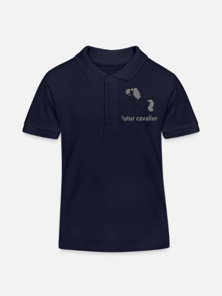 bb cavalier - Polo enfant bio Stanley/Stella - bleu marine
