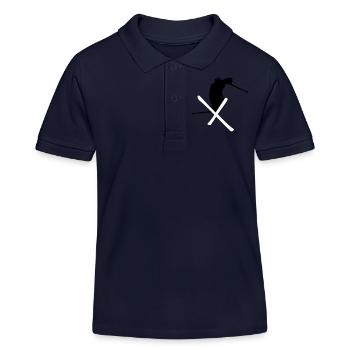 Ski - Freestyle - Kinder Organic Poloshirt Mini Sprinter von Stanley/Stella - Navy - Vorne