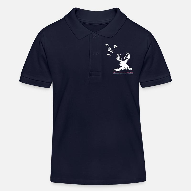 chasse - Polo enfant bio Stanley/Stella - bleu marine