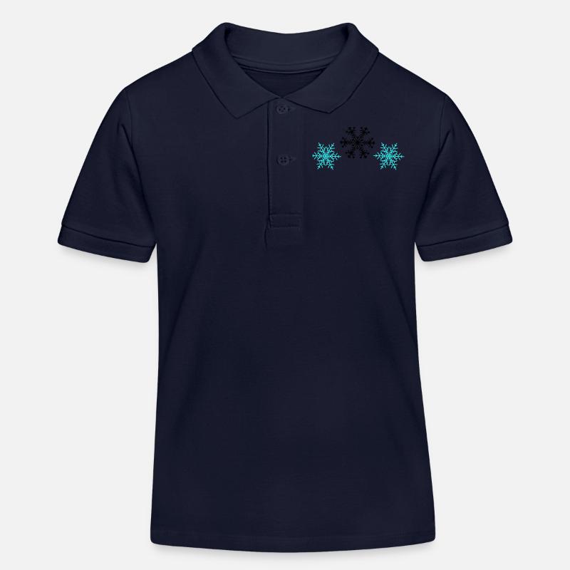 Schneeflocken - Kinder Organic Poloshirt Mini Sprinter von Stanley/Stella - Navy