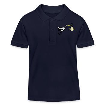 Storch + Baby 3 - Kinder Organic Poloshirt Mini Sprinter von Stanley/Stella - Navy - Vorne