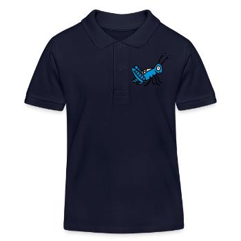 Grasshopper 3 - Polo enfant bio Stanley/Stella - bleu marine - Devant