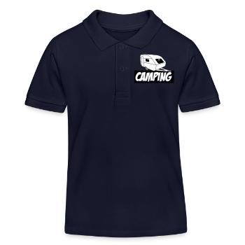 Camping - La pure passion - Polo enfant bio Stanley/Stella - bleu marine - Devant