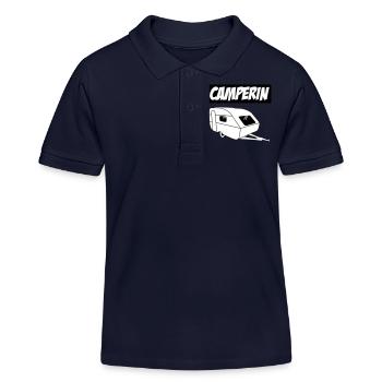 Camperin - Die besten Frauen der Welt! - Kinder Organic Poloshirt Mini Sprinter von Stanley/Stella - Navy - Vorne