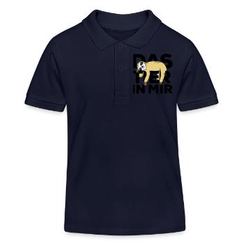réveiller l'animal en moi fainéantise - Polo enfant bio Stanley/Stella - bleu marine - Devant
