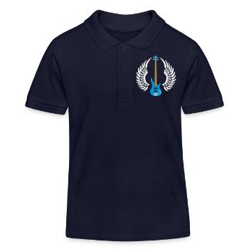 bass_guitar_072011_a_3c - Kinder Organic Poloshirt Mini Sprinter von Stanley/Stella - Navy - Vorne