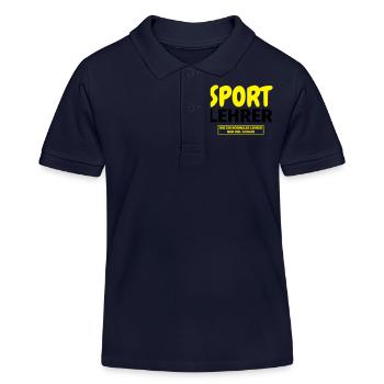 Sportlehrer Geschenk - Kinder Organic Poloshirt Mini Sprinter von Stanley/Stella - Navy - Vorne