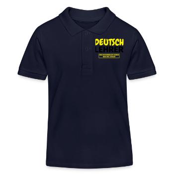 Deutschlehrer Geschenk - Kinder Organic Poloshirt Mini Sprinter von Stanley/Stella - Navy - Vorne