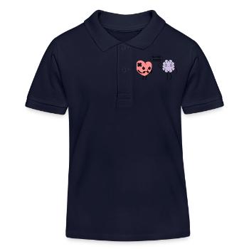 Apprendre le coeur - Polo enfant bio Stanley/Stella - bleu marine - Devant