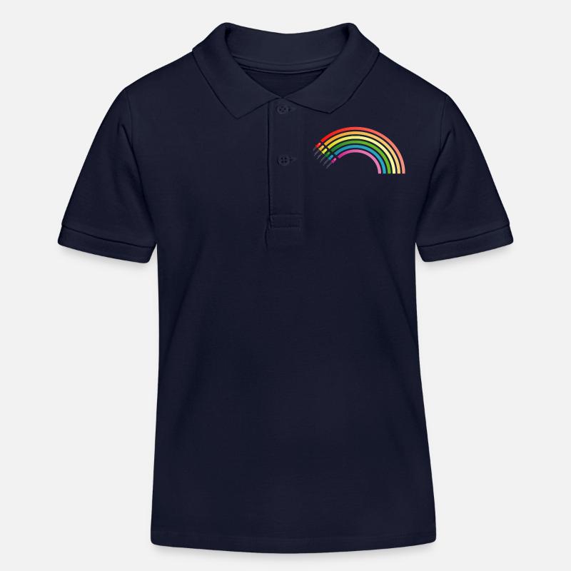 Regenbogen LED - Kinder Organic Poloshirt Mini Sprinter von Stanley/Stella - Navy