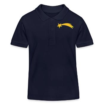 christmas star - Kinder Organic Poloshirt Mini Sprinter von Stanley/Stella - Navy - Vorne