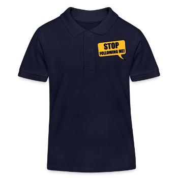 stop - Kids Organic Polo Shirt by Stanley/Stella - navy - Front