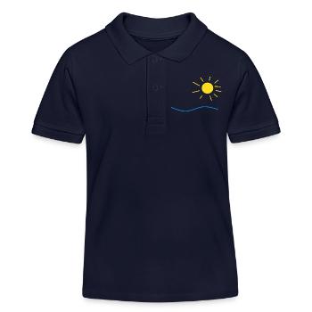 Sonne und Meer - Kinder Organic Poloshirt Mini Sprinter von Stanley/Stella - Navy - Vorne