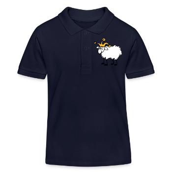 Schaf mit Narrenkappe - Kinder Organic Poloshirt Mini Sprinter von Stanley/Stella - Navy - Vorne