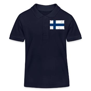 Finlande - Polo enfant bio Stanley/Stella - bleu marine - Devant