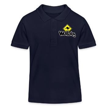 Kangaroo__V006 - Kinder Organic Poloshirt Mini Sprinter von Stanley/Stella - Navy - Vorne