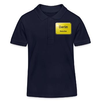 Ortsschild Berlin visiteur - Polo enfant bio Stanley/Stella - bleu marine - Devant