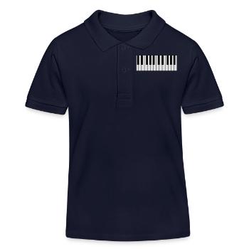 piano blanc de piano - Polo enfant bio Stanley/Stella - bleu marine - Devant