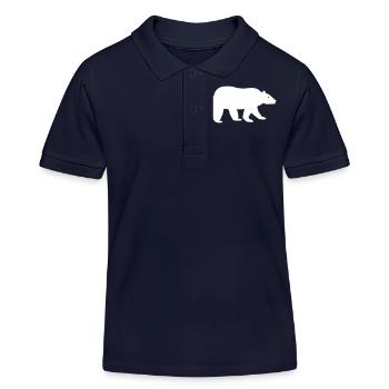 polar bear - Kids Organic Polo Shirt by Stanley/Stella - navy - Front