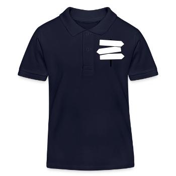 Schilder zum selbst ausfüllen - Kinder Organic Poloshirt Mini Sprinter von Stanley/Stella - Navy - Vorne