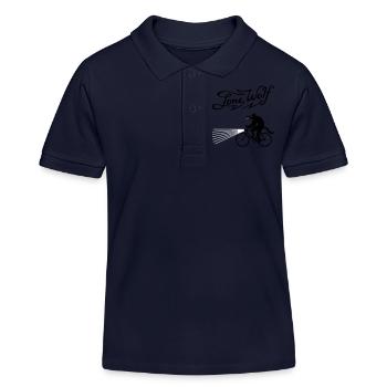 Lone Wolf sur le vélo - Polo enfant bio Stanley/Stella - bleu marine - Devant