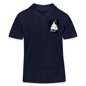JGA - Bride security - Bride - Team - Teufel 2C - Kids Organic Polo Shirt by Stanley/Stella - navy - Front