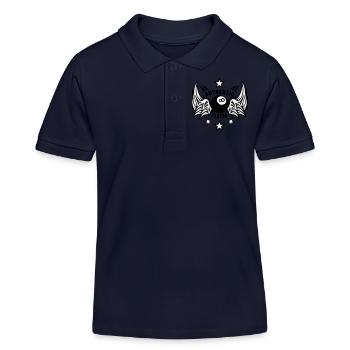 8 Ball Pool-Spieler authentisch black 11 - Kinder Organic Poloshirt Mini Sprinter von Stanley/Stella - Navy - Vorne