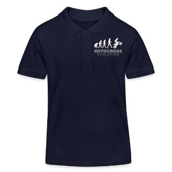 Motocross Evolution - Polo enfant bio Stanley/Stella - bleu marine - Devant