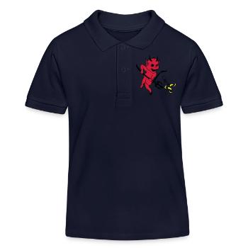sp7_kegelteufel_3c - Kinder Organic Poloshirt Mini Sprinter von Stanley/Stella - Navy - Vorne