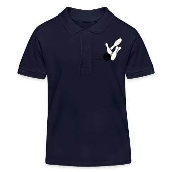 Bowling 2 - Kinder Organic Poloshirt Mini Sprinter von Stanley/Stella - Navy - Vorne