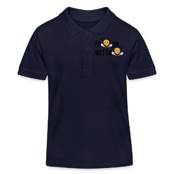 Être ou ne pas être des abeilles - Polo enfant bio Stanley/Stella - bleu marine - Devant