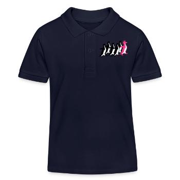 Pinguine Rudel - Kinder Organic Poloshirt Mini Sprinter von Stanley/Stella - Navy - Vorne