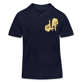los_angeles_handzeichen_2 - Kinder Organic Poloshirt Mini Sprinter von Stanley/Stella - Navy - Vorne