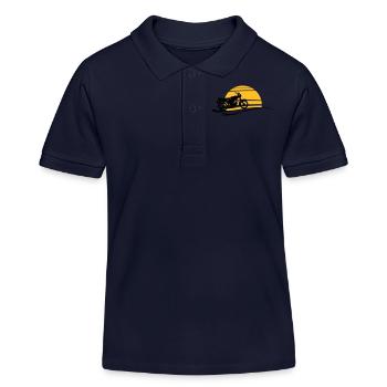 Fahrzeug - Simson Sonne - Kinder Organic Poloshirt Mini Sprinter von Stanley/Stella - Navy - Vorne
