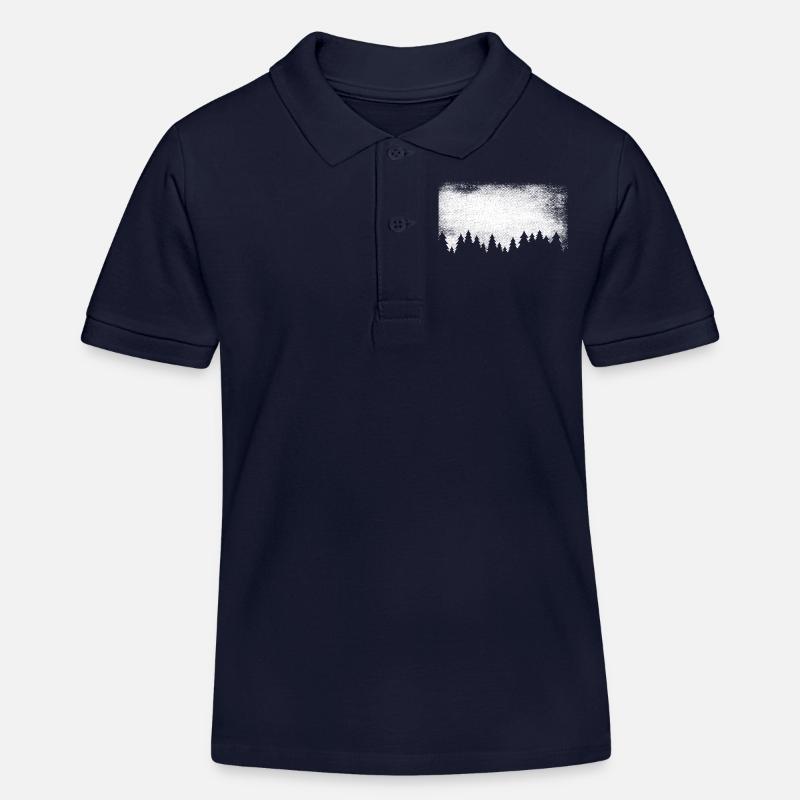 Wald | forêts | Sapins | Bûcherons - Polo enfant bio Stanley/Stella - bleu marine