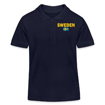 Sweden - Kids Organic Polo Shirt by Stanley/Stella - navy - Front